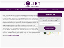 Tablet Screenshot of jolietpawn.com